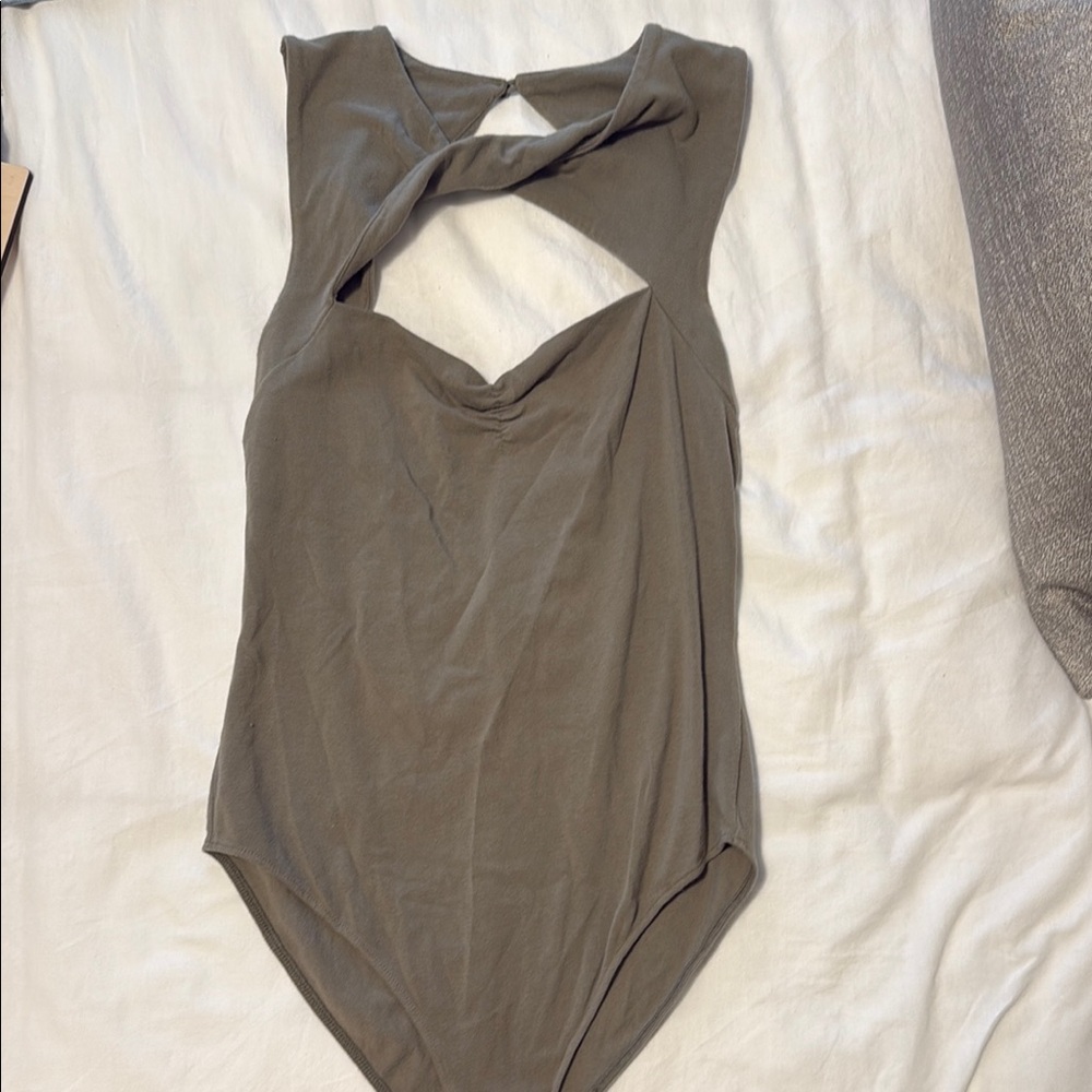Free People Olive Bodysuit